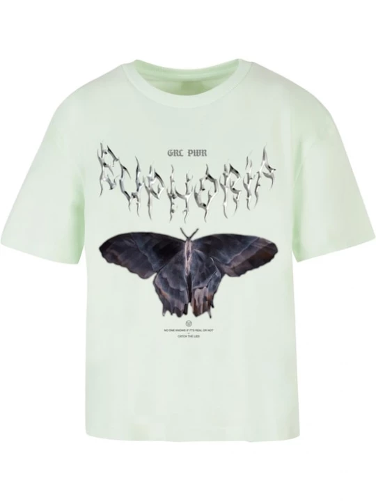 Foto van product Mister Tee Shirt mintgroen / donkerlila / zwart / zilver
