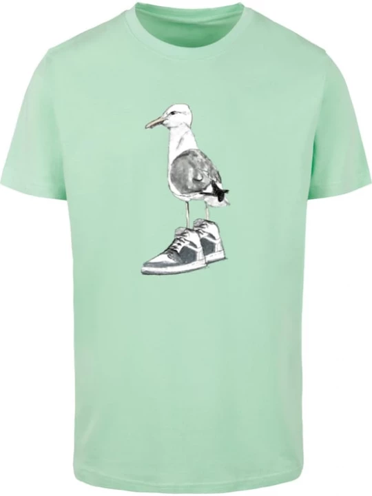 Foto van product Mister Tee Shirt mintgroen / zwart / wit