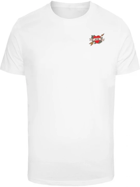 Foto van product Mister Tee Shirt 'Mom Heart' spar / lichtrood / zwart / wit