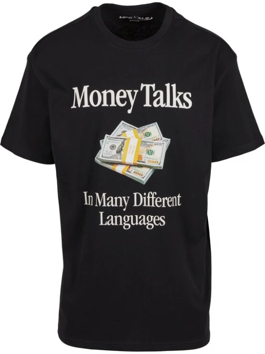 Foto van product Mister Tee Shirt 'Money Talks' donkergeel / groen / zwart / wit