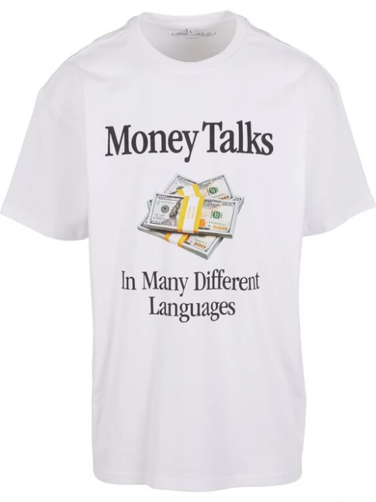 Foto van product Mister Tee Shirt 'Money Talks' geel / groen / zwart / wit