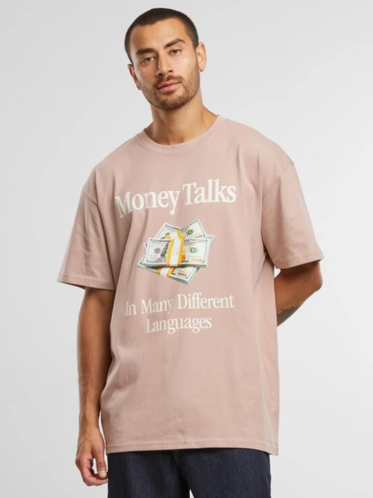 Foto van product Mister Tee Shirt 'Money Talks' rosa / rosé