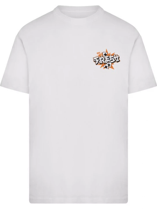 Foto van product Mister Tee Shirt 'Monstrously Delicious Onigiri 2 Go' oranje / zwart / wit