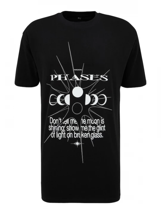 Foto van product Mister Tee Shirt 'Moon Phases' zwart / wit