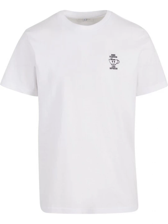 Foto van product Mister Tee Shirt 'More Espresso Less Depresso' zwart / wit