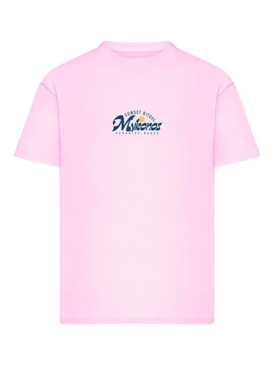 Foto van product Mister Tee Shirt 'Mykonos Mood' marine / geel / oranje / rosa