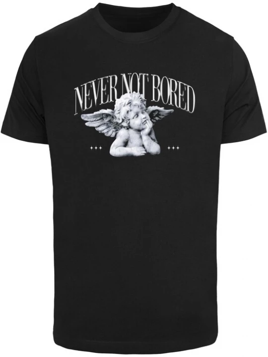 Foto van product Mister Tee Shirt 'Never Not Bored' zwart / wit