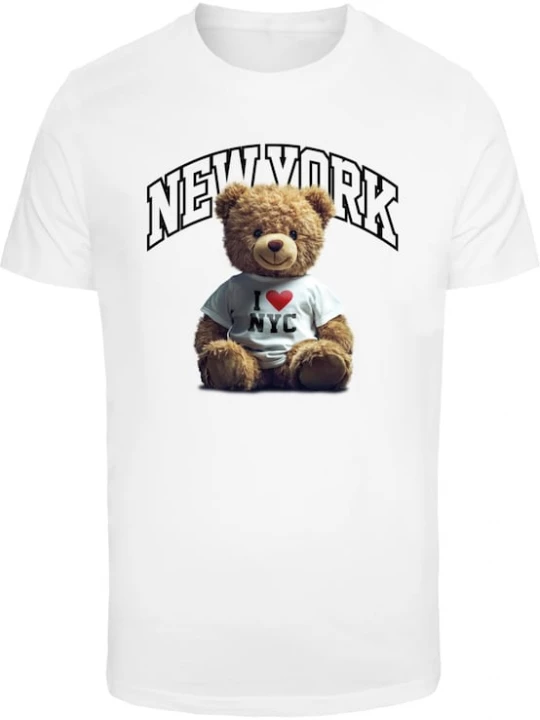 Foto van product Mister Tee Shirt 'New York College Bear' gemengde kleuren / wit