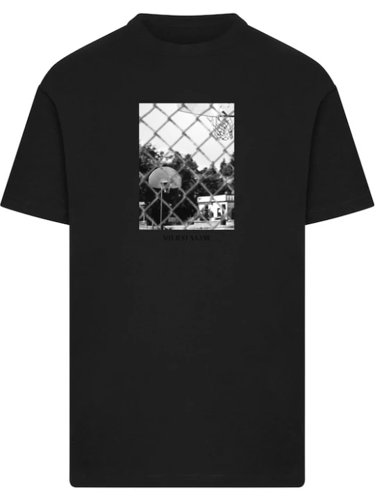 Foto van product Mister Tee Shirt 'Not Just A Game' grijs / zwart / wit