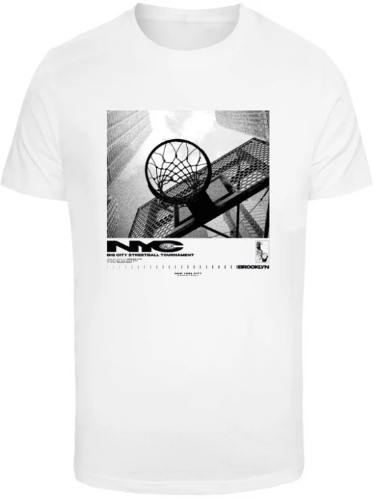 Foto van product Mister Tee Shirt 'NYC Ballin ' grijs / zwart / wit