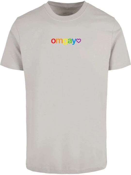 Foto van product Mister Tee Shirt 'OMGay' stone grey / gemengde kleuren