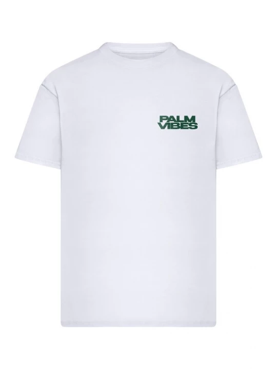 Foto van product Mister Tee Shirt 'Palm Vibes' donkergroen / wit