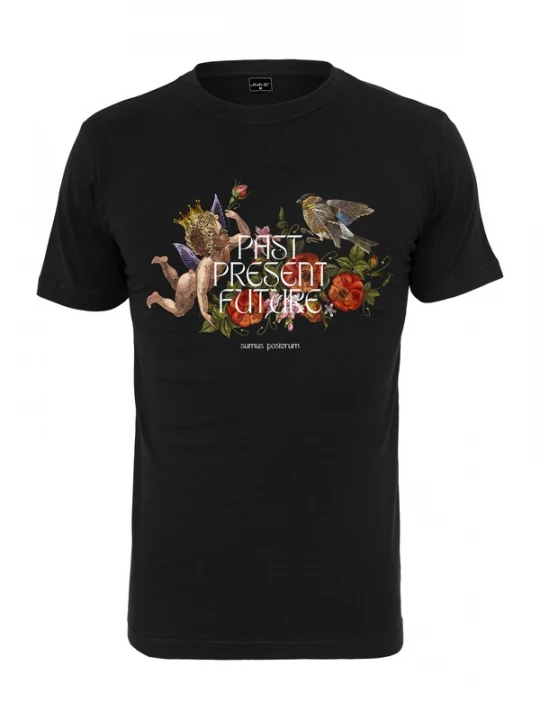Foto van product Mister Tee Shirt 'Past Present Future' beige / bloedrood / zwart / wit