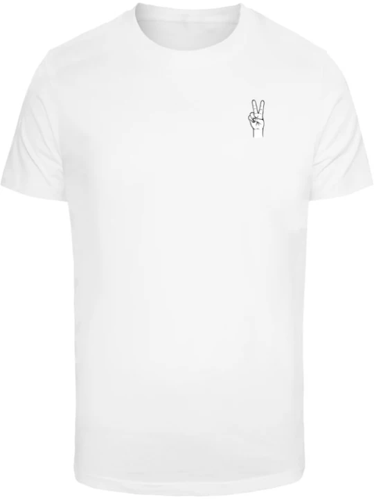 Foto van product Mister Tee Shirt 'Peace Hand' zwart / wit