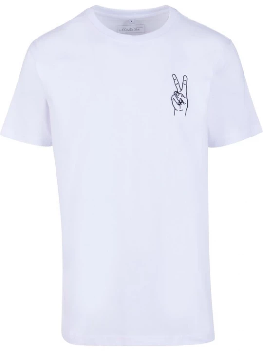 Foto van product Mister Tee Shirt 'Peace Sign' zwart / wit