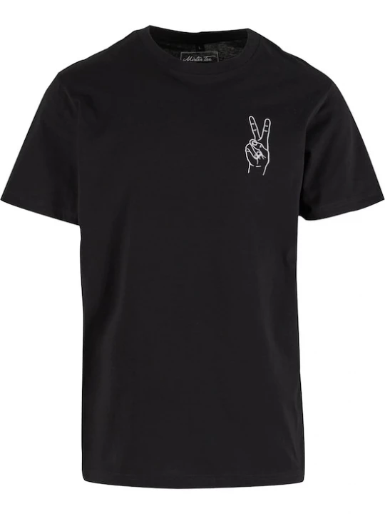 Foto van product Mister Tee Shirt 'Peace Sign' zwart / wit