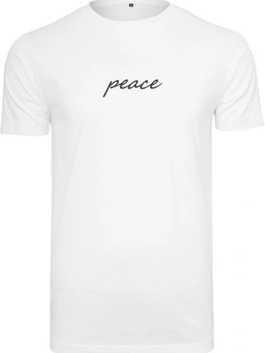 Foto van product Mister Tee Shirt 'Peace Wording' zwart / wit
