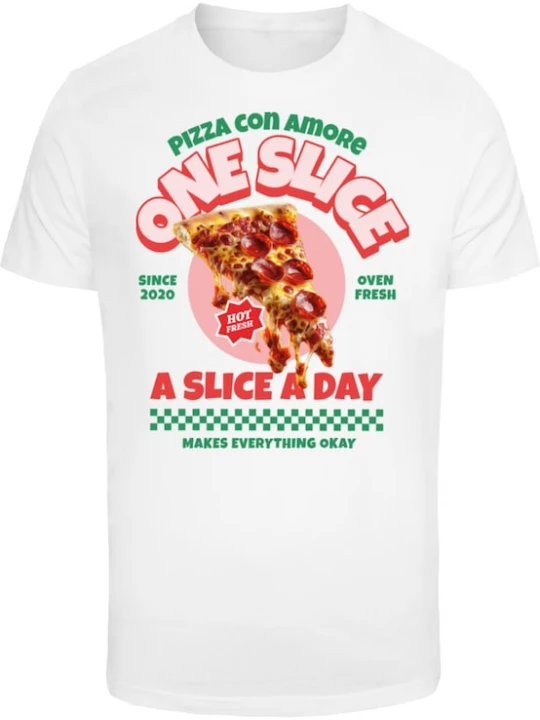 Foto van product Mister Tee Shirt 'Pizza Amore' geel / groen / rood / wit