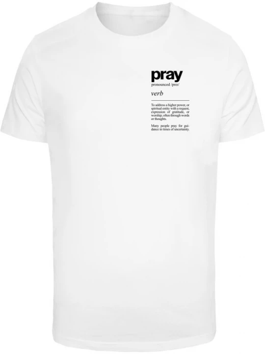 Foto van product Mister Tee Shirt 'Pray Definition' zwart / wit