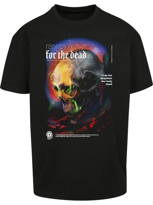 Foto van product Mister Tee Shirt 'Pray For The Dead' geel / groen / zwart / wit