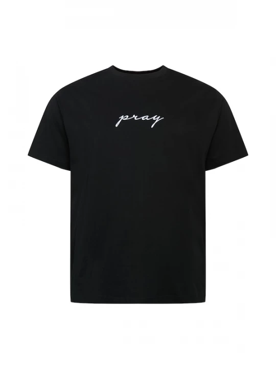 Foto van product Mister Tee Shirt 'Pray' zwart / wit