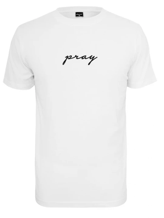 Foto van product Mister Tee Shirt 'Pray' zwart / wit