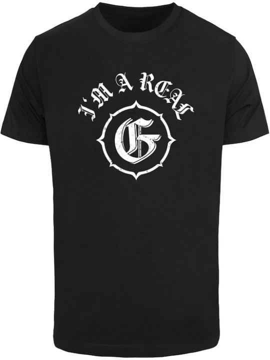 Foto van product Mister Tee Shirt 'Real G' zwart / wit