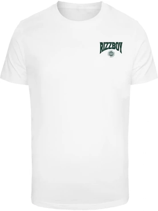Foto van product Mister Tee Shirt 'Rizzboy' donkergroen / wit