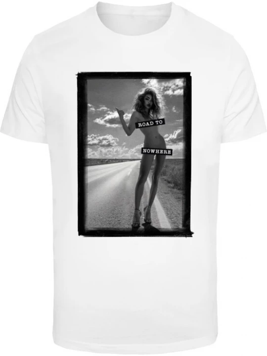 Foto van product Mister Tee Shirt 'Road To Nowhere' grijs / zwart / wit
