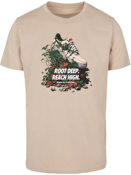 Foto van product Mister Tee Shirt 'Root Deep' sand / groen / rood / wit