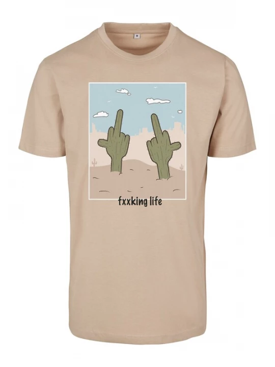 Foto van product Mister Tee Shirt sand / smoky blue / groen / gemengde kleuren