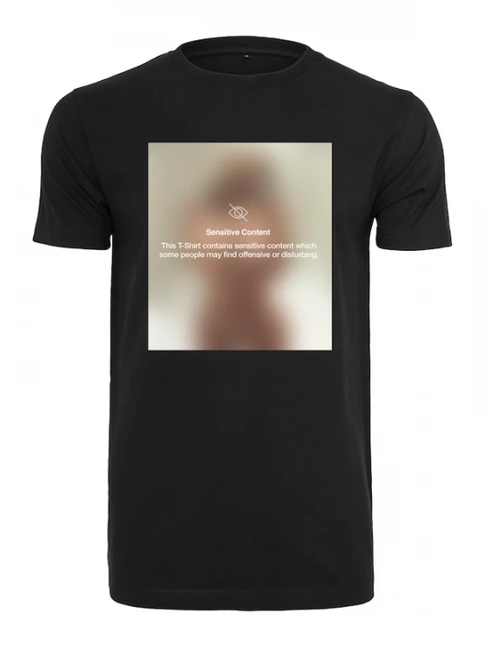 Foto van product Mister Tee Shirt 'Sensitive Content' gemengde kleuren / zwart