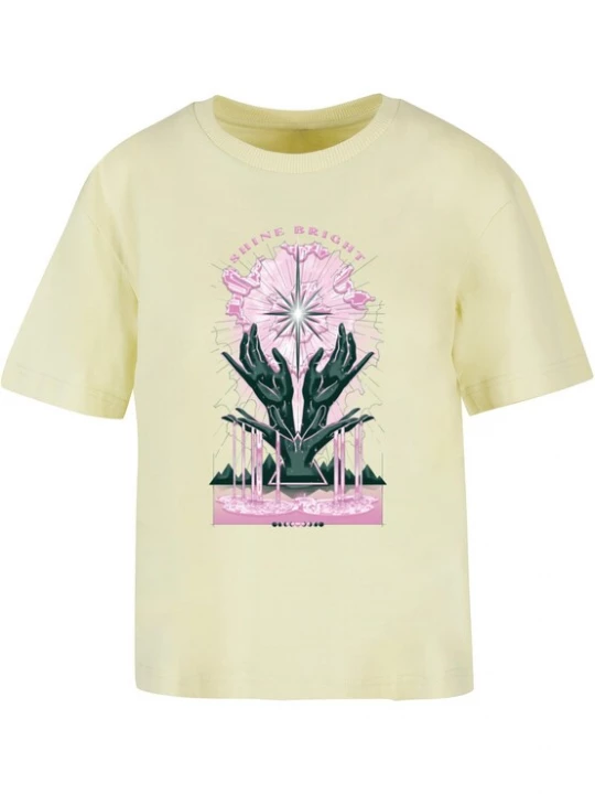 Foto van product Mister Tee Shirt 'Shine Bright' lichtgeel / gemengde kleuren