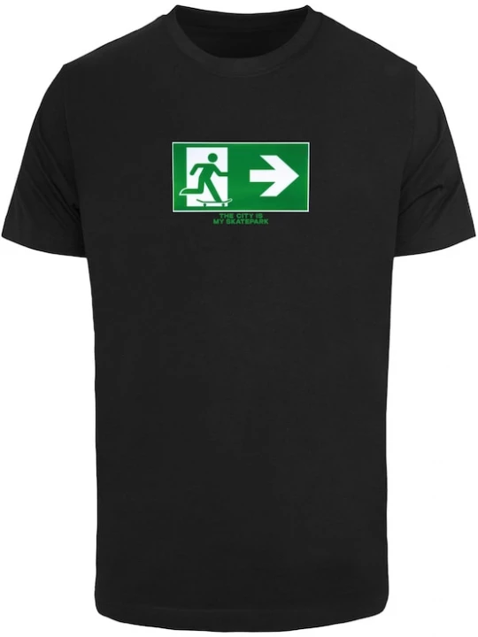 Foto van product Mister Tee Shirt 'Skate Exit' groen / zwart / wit