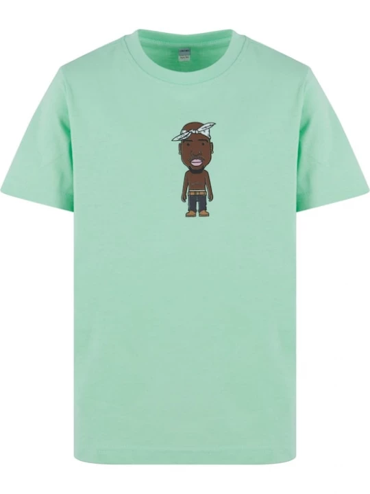 Foto van product Mister Tee Shirt 'Sketch' bruin / grijs / mintgroen / wit