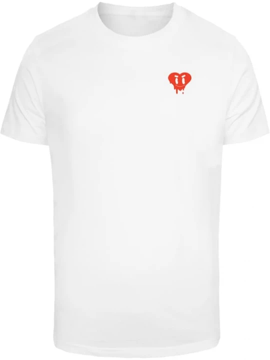 Foto van product Mister Tee Shirt 'Smiley Drip' rood / wit