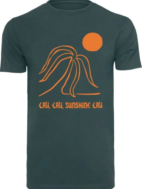 Foto van product Mister Tee Shirt 'Sunshine Cali' groen / oranje