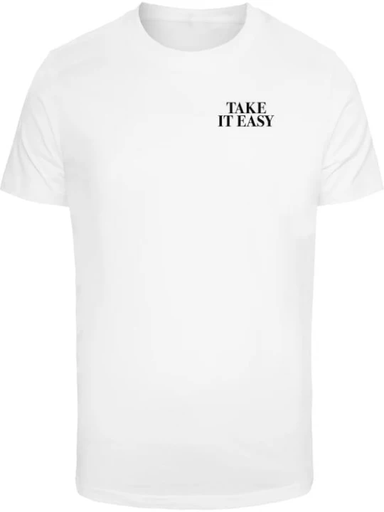 Foto van product Mister Tee Shirt 'Take It Easy Palm Paradise' zwart / wit