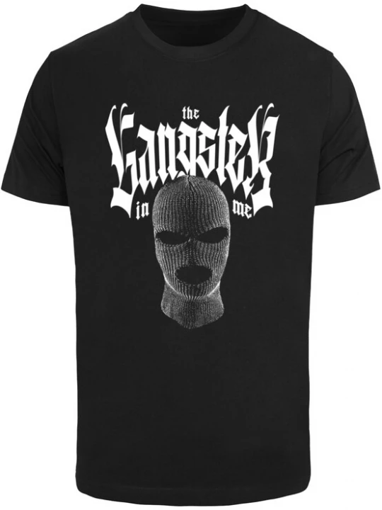 Foto van product Mister Tee Shirt 'The Gangster In Me Tee' zwart / wit