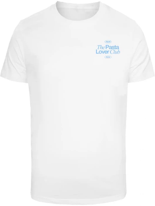 Foto van product Mister Tee Shirt 'The Pasta Lover Club' lichtblauw / gemengde kleuren / wit