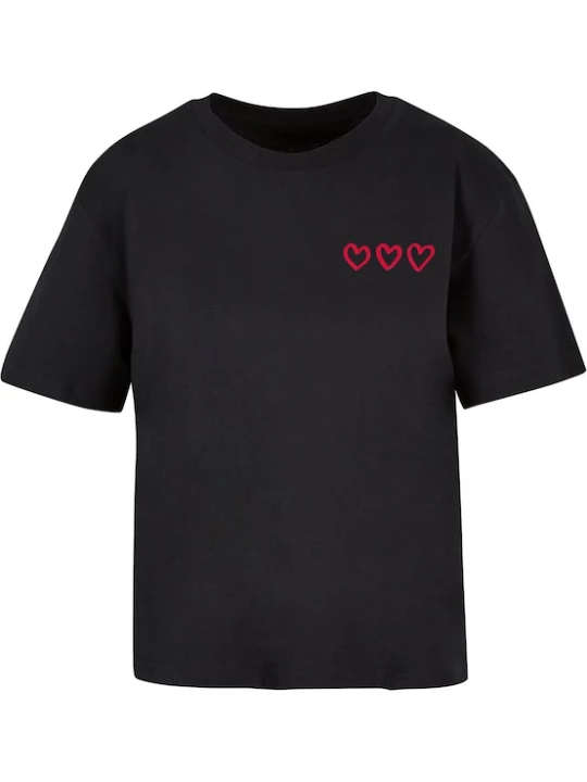 Foto van product Mister Tee Shirt 'Three In A Row' rood / zwart