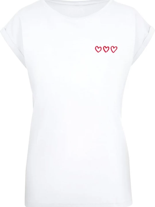 Foto van product Mister Tee Shirt 'Three In A Row' wit