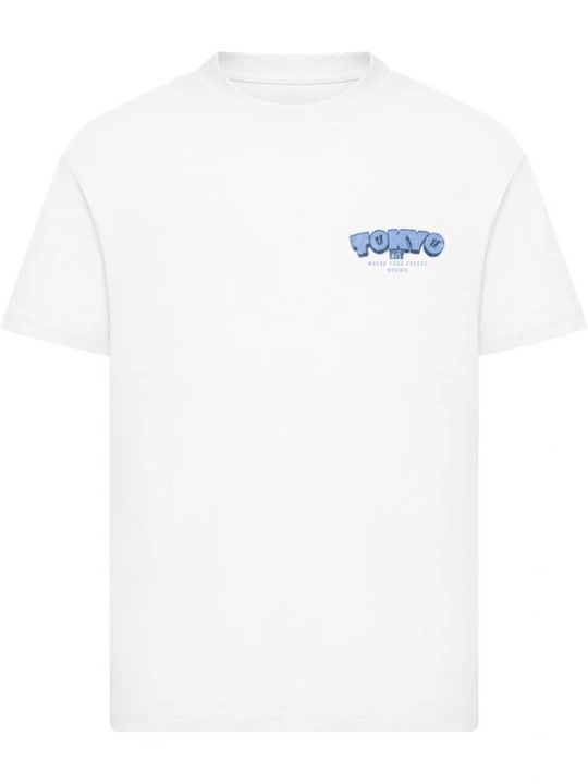Foto van product Mister Tee Shirt 'Tokyo City Where Your Future Begins' saffier / donkerblauw / wit