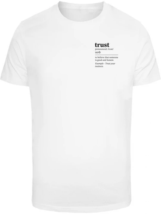 Foto van product Mister Tee Shirt 'Trust Definition' zwart / wit
