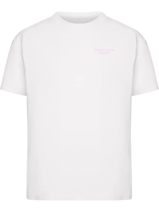 Foto van product Mister Tee Shirt 'Trust Your Heart' rosa / wit