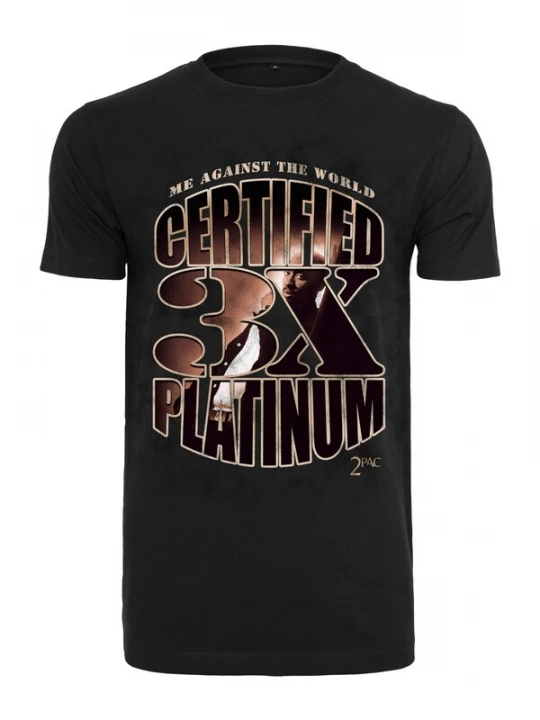 Foto van product Mister Tee Shirt 'Tupac Me Against the World Platinium' bruin / zwart / wit