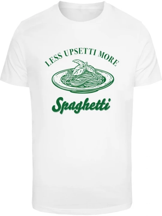 Foto van product Mister Tee Shirt 'Upsetti Spaghetti' groen / wit