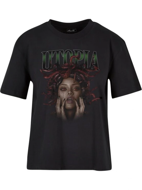 Foto van product Mister Tee Shirt 'Utopia' bruin / groen / bordeaux / zwart