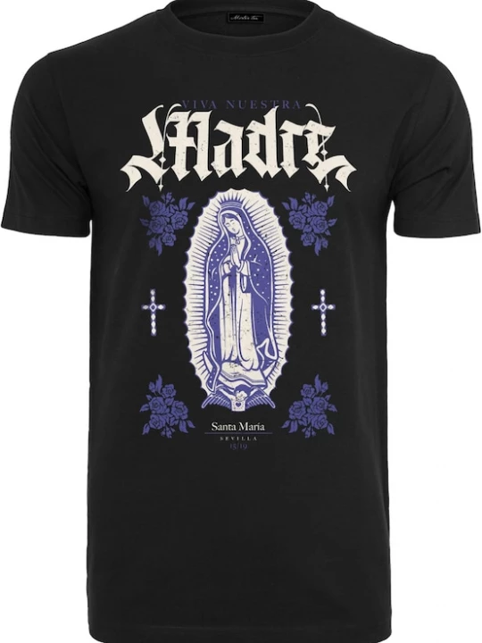 Foto van product Mister Tee Shirt 'Viva Nuestra Madre' beige / lila / zwart