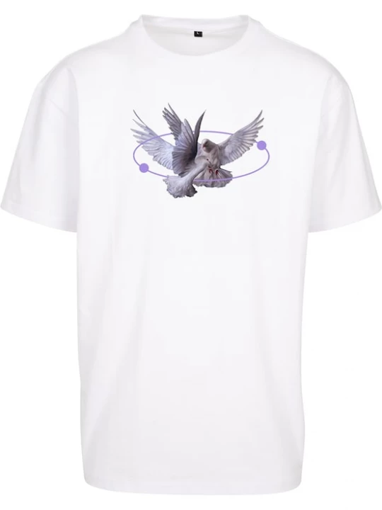 Foto van product Mister Tee Shirt 'Vive la Liberte' donkergrijs / sering / lichtlila / wit